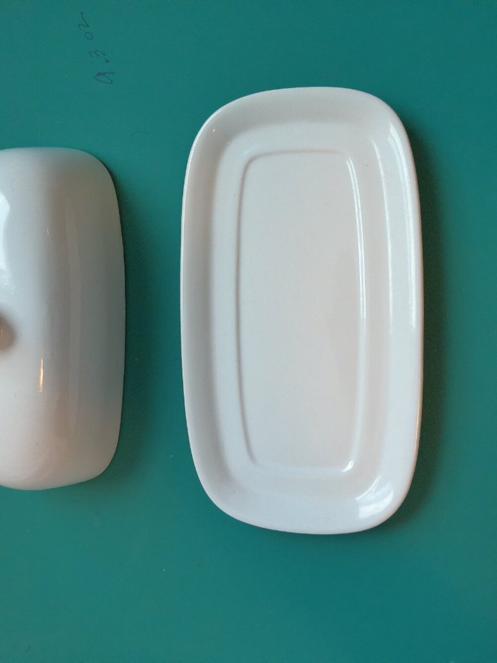 Corning Ware Tableware Casual China Vintage French White Butter Dish With Lid - Picture 3 of 4